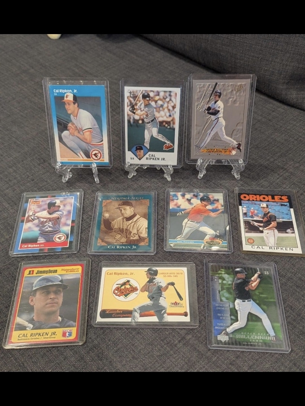 Cal Ripken Jr 10 Card Lot 1987 Topps Fleer Ultra Stadium Club Orioles HOF